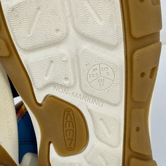 KEEN Knotch Creek Blue Tiedye Hook N Loop Sandals 1025650 Big Kids Size 5 - Picture 10 of 11